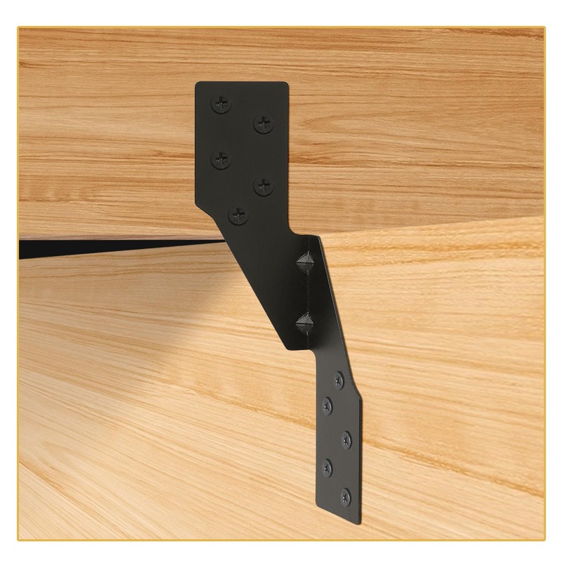 XIHUWZ 20 Pcs Hurricane Tie,Strong tie Brackets with Black Powder-Coated,Hurricane