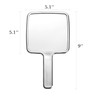 YCHMIR Hand Held Mirror Electroplate Mirror Sliver, Square 9 x5.1