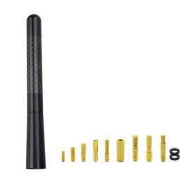 5 Inch Short Car Antenna, Carbon Fiber Car Short Radio Antenna,Suitable for Wrangler JK/JL Chevy Silverado & GMC Sierra/Denali Ford 150 2009-2022 Most Models with Removable Black