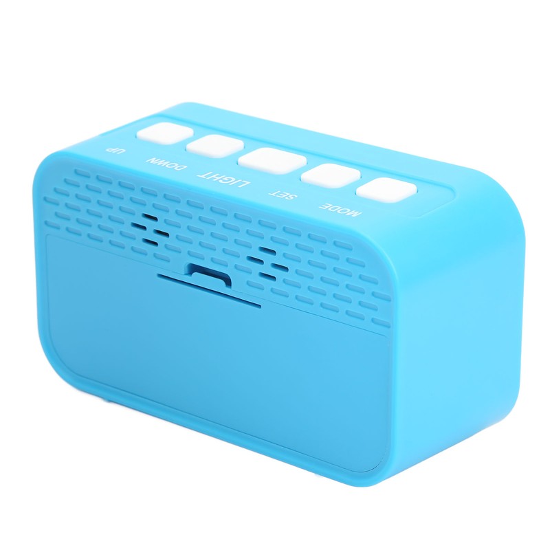 LCD Kids Alarm Clock Backlight Musical Alarms Birthday Reminder Blue
