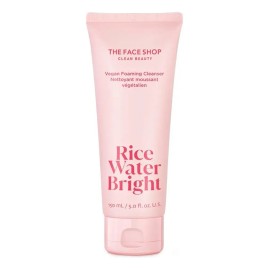 The Face Shop Rice Water Bright - Limpiador Facial en Espuma con Agua de Arroz | Skincare Coreano| Limpieza Profunda, Hidratación y Efecto Glow