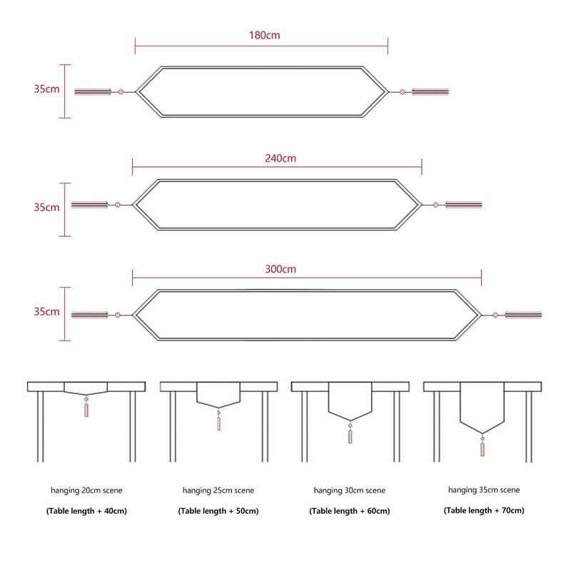 BALCONY & FALCON Jacquard Linen Table Runner Tassel Table Runners