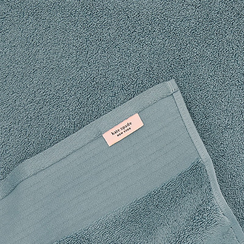 Scallop Pleat Wash Cloth Storm Cloud Bath Towel