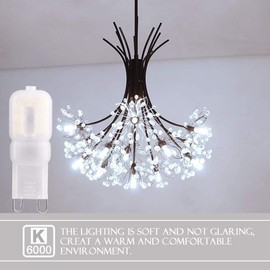 Velouer G9 LED Light Bulbs Dimmable 3W 25W Halogen lamp Replacement,Cool White 6000K, 120V AC, 360 Degree Beam Angle, 10Pack