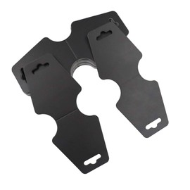 Ruwado 50 Pcs Hair Ties Display Cards Blank Price Tags with Hole Hanging Accessories for Bracelets DIY Jewelry Making Packaging Keychain Ring Hairband Chokers Anklets Badge (Black)