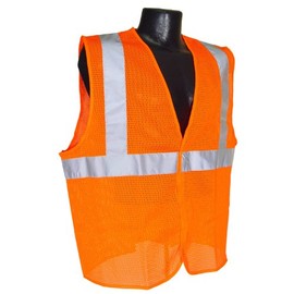 Radians SV2OMXL Class 2 Mesh Safety Vest, Orange, Extra Large