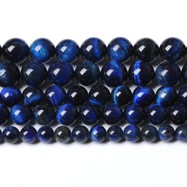 Lapis Lazuli Blue Tiger Eye Beads Natural Stone Round Loose Beads Energy Gemstone Healing Power for Jewelry Making 1 Strand 6mm 60pcs 15"
