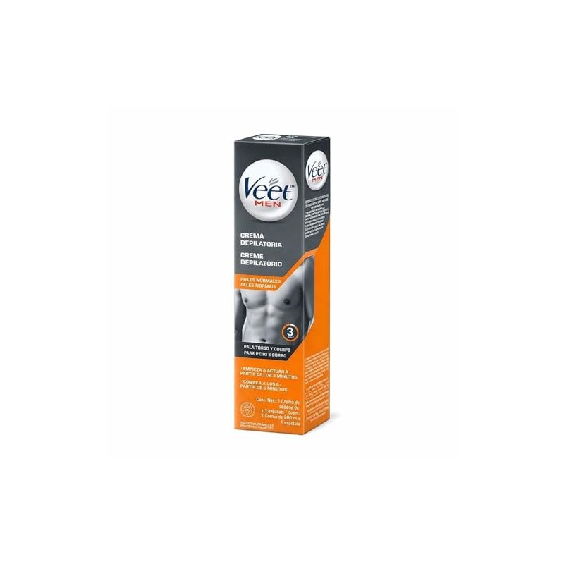 Veet Men Crema Depilatoria para Piel Normal Envase 200 ml