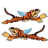 Flying Winged Tiger Stickers | Pair | 6" long |