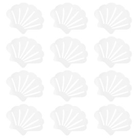 PATIKIL 12Pcs Non Slip Bathtub Stickers, Anti Slip Shower Stickers Bathroom Shower Floor Decals Sea Shell Shape Cute Treads Tubs, Transparent