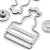 Dritz 7-65 Overall Buckles with No-Sew Buttons for 1-Inch, Nickle