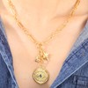 NEKOL Evil Eye Charm Necklace for Women, 14K Gold Plated