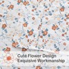 Floral Full Sheet Set Orange Flower Bed Sheets Full Printed