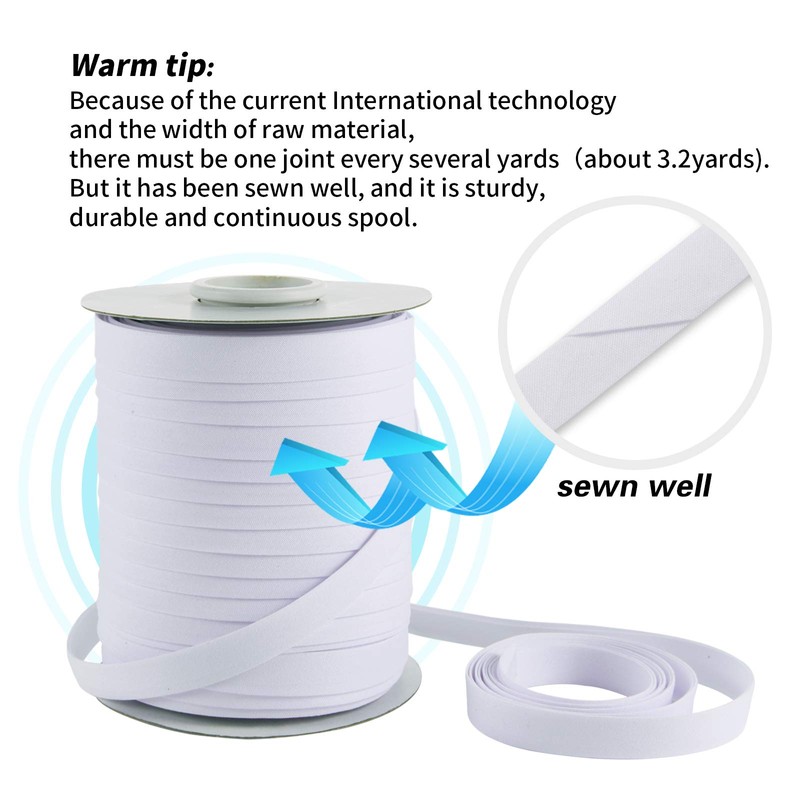 Double Fold Bias Tape, Bias Tape Double Fold 1/2 inch