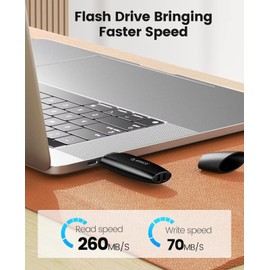 ORICO USB 3.0 Flash Drive 256GB, Memory Stick 256GB 260 MB/s Reading Thumb Drive with Keychain USB Flash Drive Metal USB Drive Data Storage Compatible with Computer/Laptop（U3S）