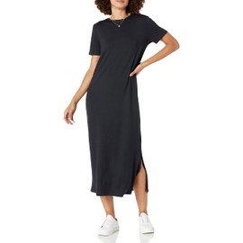The Drop Women's Cora T-Shirt Midi Dress, Black, M