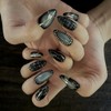 Midnight Handmade Nail Tips - Short Oval / 미드나잇 수제네일팁