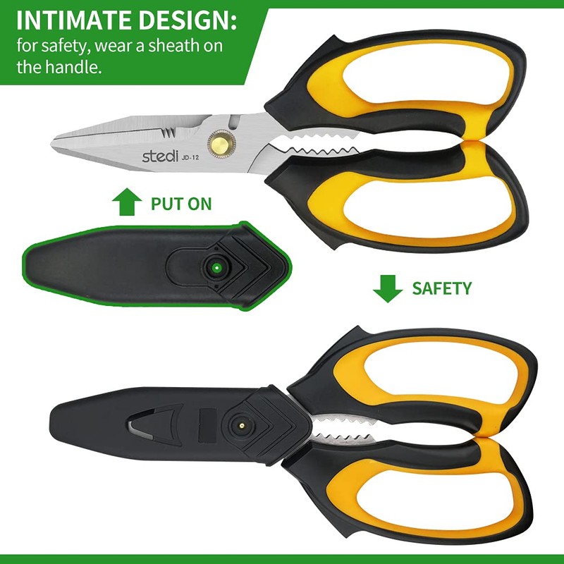 stedi 9-inch Professional Scissor Heavy Duty, Cardboard and Carpet Shears,