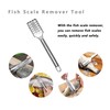 JINSHIN Fish Scaler, Fish Scale Remover, Fish Scale Scraper, Fish