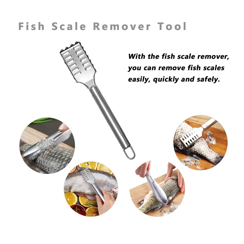 JINSHIN Fish Scaler, Fish Scale Remover, Fish Scale Scraper, Fish