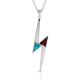 Montana Silversmiths Women's Lightning Bolt Necklace Silver One Size