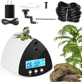DAOTAILI Reptile Misting System | Automatic Humidifier with 2 Nozzles, LCD Screen & Timer for Terrariums