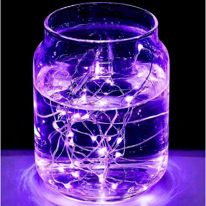 Volunx USB Purple Fairy Lights 2/5/10m Copper USB Plug in,