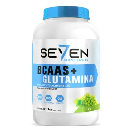 Aminoácidos Seven Bcaas + Glutamina 1kg Varios Sabores Uva