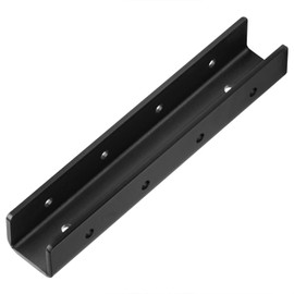heneng 4 Pcs Square Tube Fence Mounting Brackets for 1" Square Rails, U Shaped Splice Fittings, 10 Gauge Steel