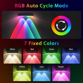 SunFlickt Solar Fence Lights Outdoor 16-Pack | IP67 Waterproof Solar Wall Light | Dusk to Dawn Auto On/Off 12+ Hours for Outside/Backyard/Railing/Step/Patio/Deck/Pool (Warm White & RGB 7 Colors)