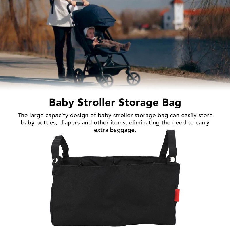 Baby Stroller Storage Bag Large Capacity Multi Compartments Baby Stroller