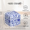 Tissue Box Cover,Blue and White Porcelain Flowers Pu Leather Square