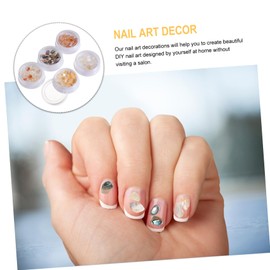FOMIYES 5pcs Nail Art Charms DIY Manicure Shell Decorations Creative Nail Art Supplies for Ladies