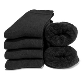 Occulto Women's Warm Thermal Socks Pack of 6 (Model: Smilla), black