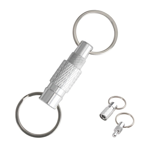 brileze Quick Release Keychain Titanium Detachable Dual Key Ring Pull