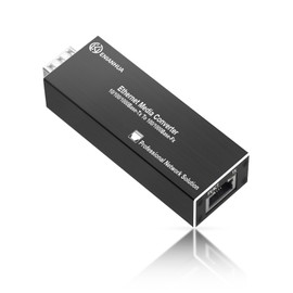 ENIANHUA 1 Pack Gigabit LC Fiber to Ethernet Media Converter, Mini Ethernet PoE PD SFP Fiber Media Converter, Mini 1x 10/100/1000Base-T RJ45 to 100FX/1000Base-X SFP Slot Converter Transceiver