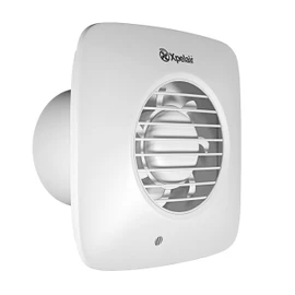 Xpelair DX100BHPTS 4 inch (100mm) Simply Silent DX100B Bathroom Fan-Humidistat Pullcord Square, Cool White