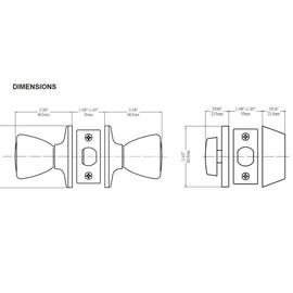 2 - Salem Oil Rubbed Bronze Entry Knob with Matching Single Cylinder Deadbolt Combo Packs Keyed Alike