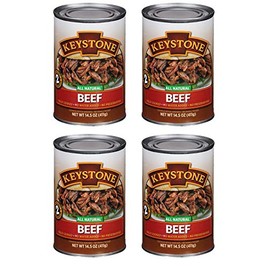 Keystone Meats All Natural Canned Beef, Ground, 14 Ounce (Pack of 4)