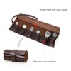 CONTACT'S FAMILY for 6 Watch Roll Strap Leather Portable Travel