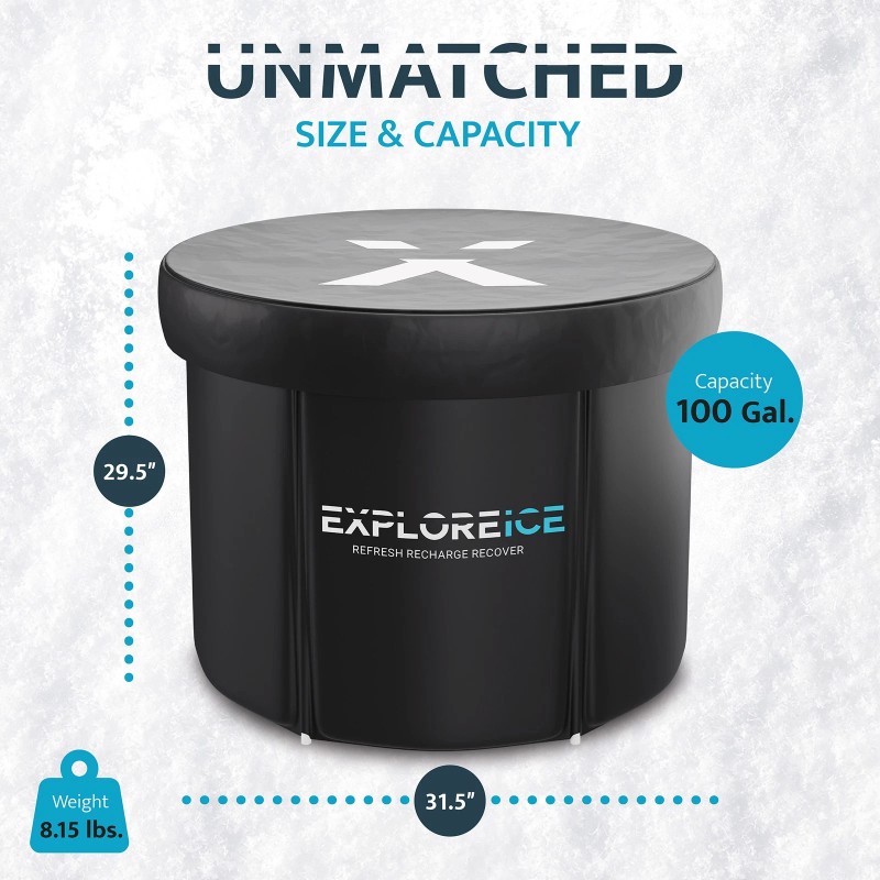 Explore Ice Bath Pro Max Extra Large Outdoor Athlete Cold