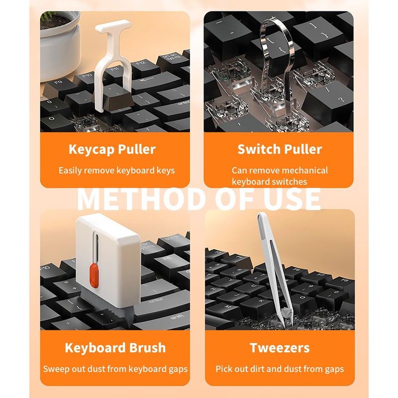 Quanmin Multi-Function 32-in-1 Computer Keyboard Cleaning Kit Cell Phone Screen