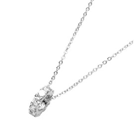 Cream Dot Necklace, Women's, Popular, Long Chain, Cubic Zirconia, Eternity Ring, Cubic Zirconia