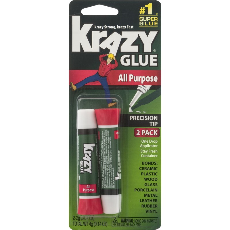 Krazy Glue All Purpose Instant Superglue (2g x 2 Tubes)