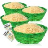 com-four® Easter Decoration & Gift Set - Green Raffia Baskets,