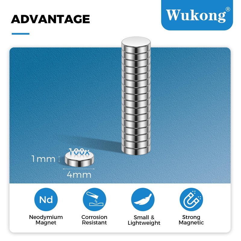 Wukong 4 x 1 mm small magnets, mini neodymium magnets,