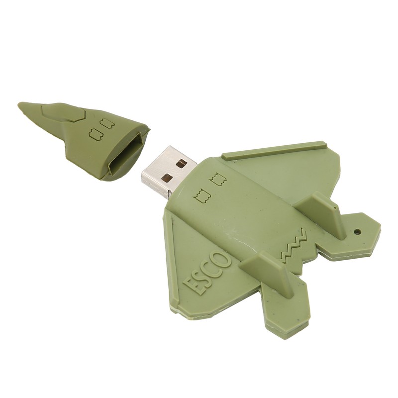 USB Flash Drive Green Cartoon Fighter Doll Portable Storage Memory