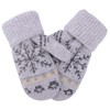 Winter Warm Mittens for Women Men - Soft-Double Layer-Snowflake Cold