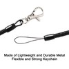sourcing map Retractable Coil Springs Lanyard, 3 Pcs Keychain Cord