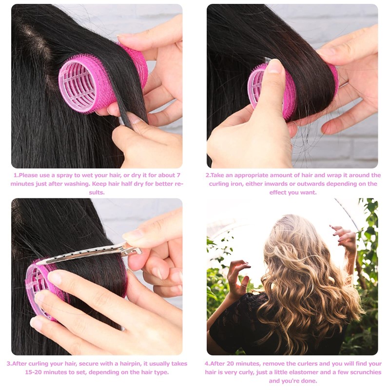 Hair Rollers, 28 Pieces Hair Rollers Large Curls Hair Curls